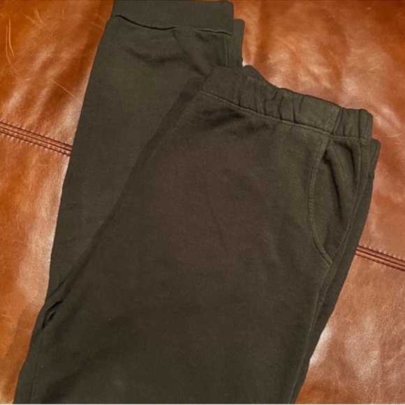 Monrow SUPERSOFT boyfriend jogger sweatpants lounge army green sz large - Picture 3 of 6